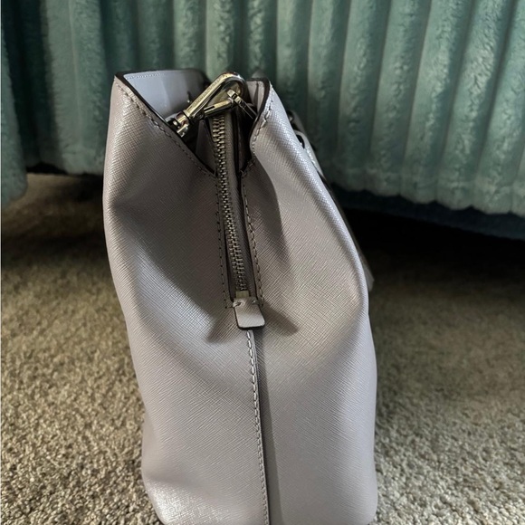 Michael Kors Gray Leather Tote Bag - Picture 9 of 12